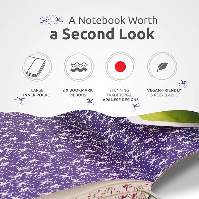 Lay Flat Large B5 Dotted Journal - Enjoy Bullet Journaling with a Soft Cover 7x10-inch, Non-Bleed Thick 120gsm Paper, Dot Journal in Yellow, Japanese Edge Motif - Faux Leather Dot Notebook