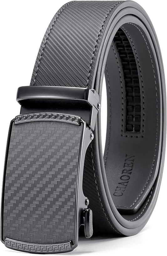 CHAOREN Mens Belt Leather Ratchet Belt - Customizable Fit, Effortless Style (35mm)