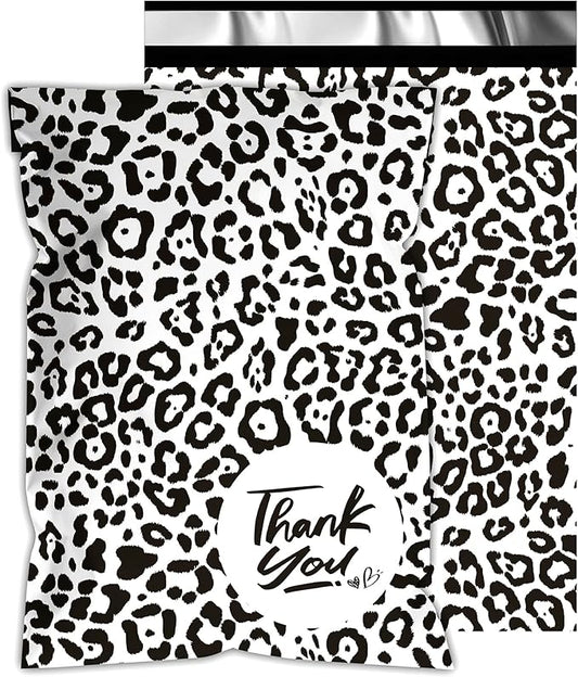 Poly Mailers10x13 Inch 25 Pcs - Leopard Printed Shipping Bags, 2.4mil Thickness, Waterproof and Tear Resistant Mailing Envelopes, Self-Sealing Packaging Bags for Small Business
