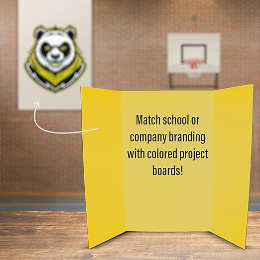 Flipside Products 36” x 48” Foam Project Boards for Presentations, Science Fair, School Projects, Event Displays and Trifold Picture Board - Assorted Colors - 3 Pack