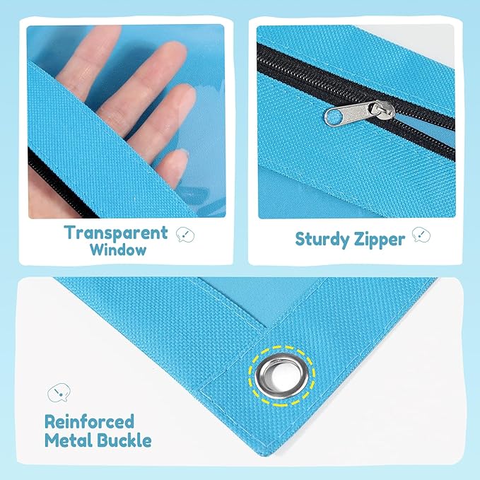 SUNEE Pencil Pouch for 3 ring binder, Pencil Bag for Binder with Zippers, Pink Pencil Case for Students Organizer, Pink