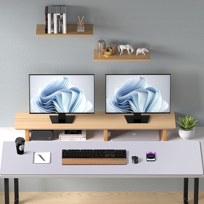 Aothia Faux Leather Desk Mat – Large Mouse Pad, Non-Slip PU Leather Blotter, Waterproof Writing Surface for Office and Home (Smoky Lavender, 47.2" x 23.6")