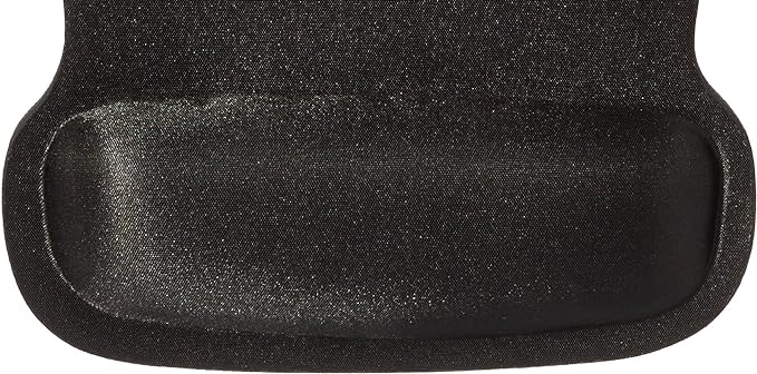 Amazon Basics Irregular Ergonomic Gel Computer Mouse Pad with Wrist Rest for Pain Relief, 10.1L x 8.1W inches, Black