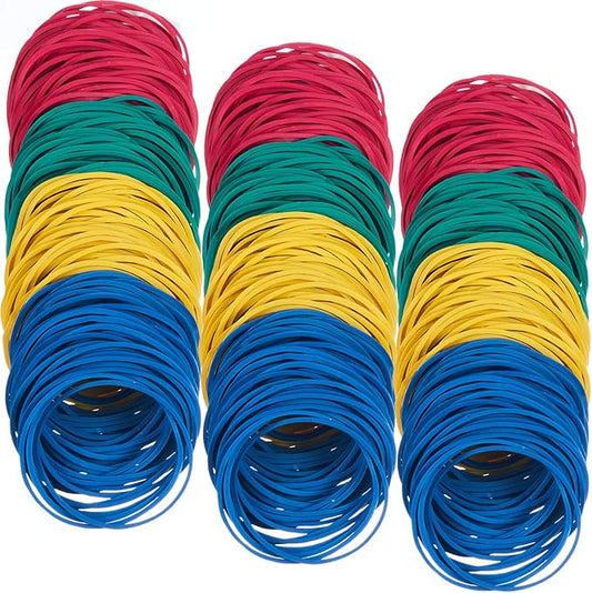 AMUU Rubber Bands 500pcs #16 rubber band Multicolor Small Rubber Bands for Office School Home size16 Elastic Band -Colors-500Pcs-38mm