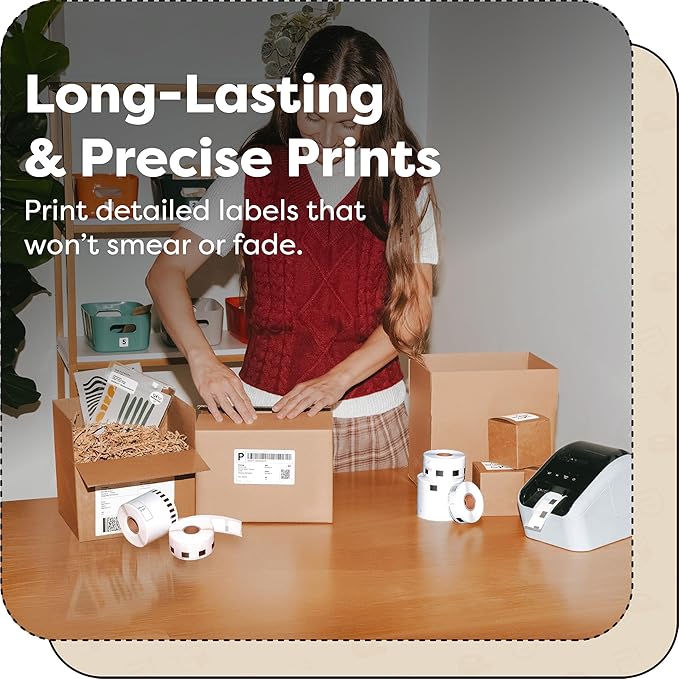 Aegis Adhesives - Compatible Labels Replacement for Brother DK-1202 (2.4" X 3.9") Shipping & Postage, Use with QL Label Printers - 12 Rolls + 1 Frame