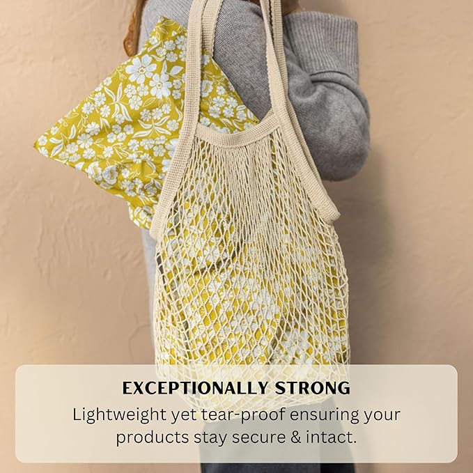 Poly Mailers 10x13 Inch 50 Pack Medium Shipping Bags Strong Thick Mailing Envelopes | Self Sealing Adhesive | Waterproof & Tear Proof | Small Business Packaging for Clothing - Floral Mustard Yellow