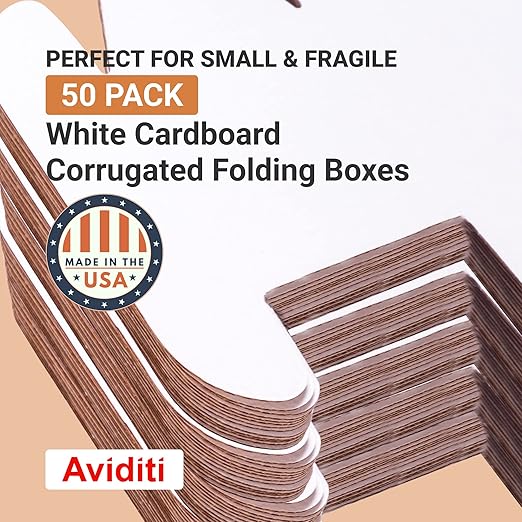 AVIDITI 7x4x4 Shipping Boxes Small (50-Pack) Heavy Duty Corrugated Cardboard Boxes for Packing, Mailing, Packaging, Moving, & Storage, Moving Supplies for Home & Office