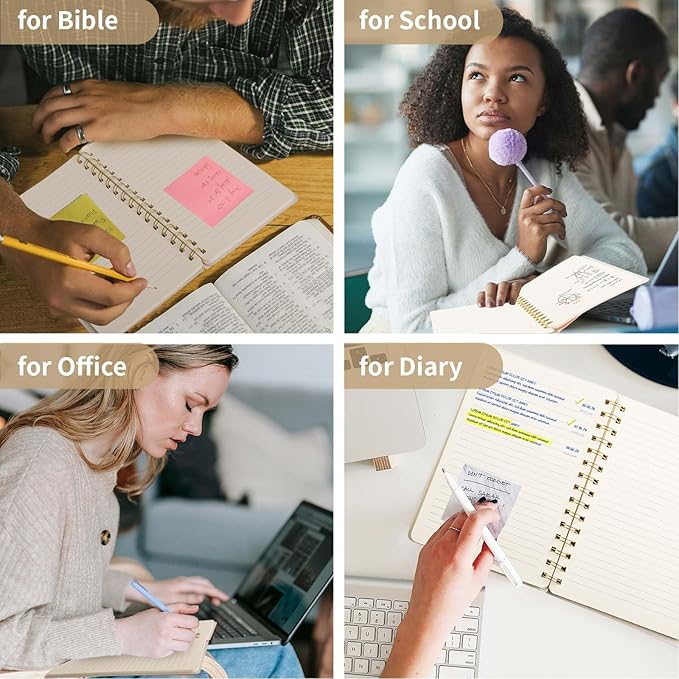 Lined Spiral Notebook College Ruled A5 Journal Book for Note Taking, 160 Pages Writing Journal for Office and Home School Supplies 5.75x8.125 inch - Khaki