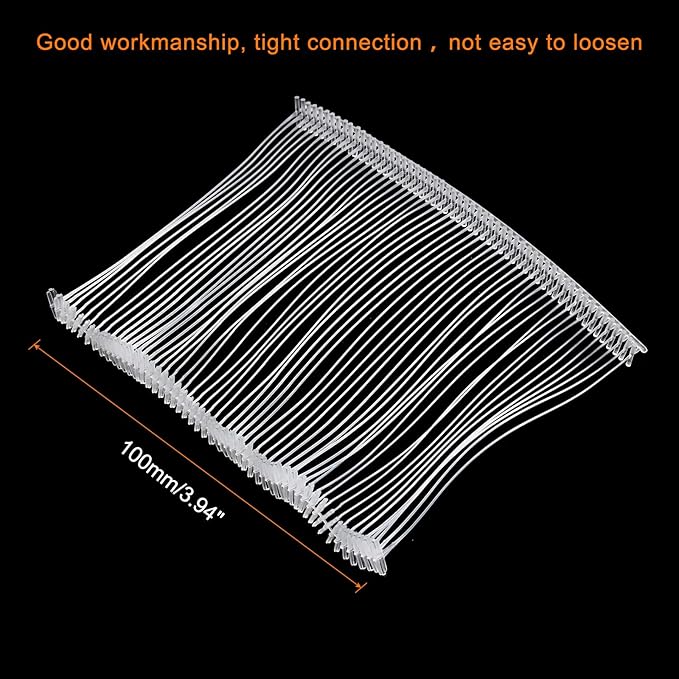 MECCANIXITY Standard Tagging Fasteners,Plastic Regular,Standard Label Gun Price Tagging Barbs for Garment Price Tag Label Tagging Barbs 75mm/3 Inch,Pack of 1000 Transparent