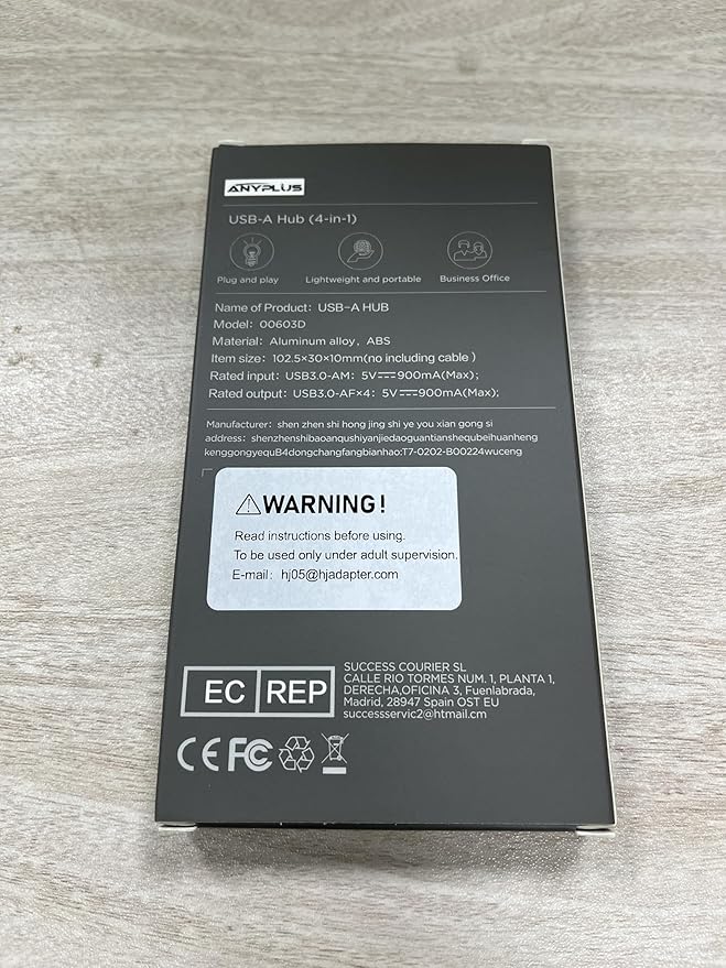 USB Hub, USB 3.0 Hub Aluminum Alloy Ultra Slim USB Splitter, Portable 4 Port USB Extender, USB Hub for Laptop, PC, MacBook, iMac, Surface Pro, Mac Pro, Flash Drive, XPS 【Red】