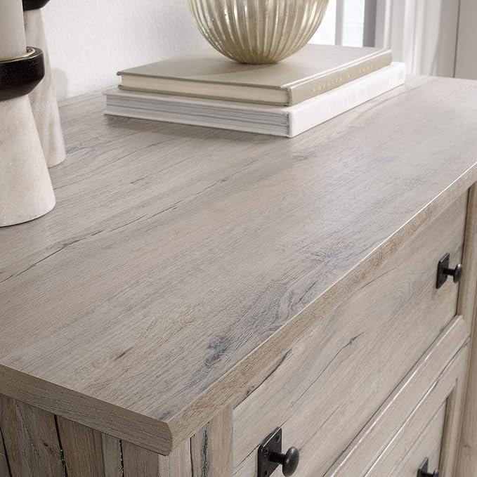 Sauder Palladia 2 Drawer File Cabinet, Lateral Filing Cabinets for Home Office, Hanging File Folders Organizer, Interlocking Drawers, in Split Oak Finish