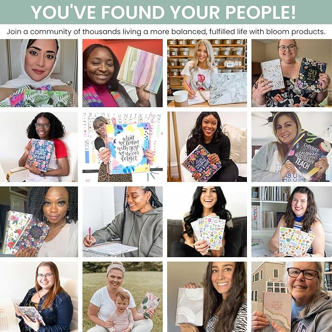 bloom daily planners 2026 Planner (January - December) Calendar Year Organizer - 5.5” x 8.25” - Weekly & Monthly Agenda Book with Stickers & Bookmark - Eucalyptus, White