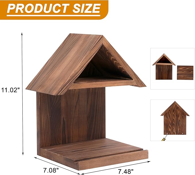 Floating Bedside Wood Bookshelf, Triangle Book Page Holder, Wooden Simple Bookcase for Bedroom Nightstand Library Office or Wall Decor Storage (Brown)