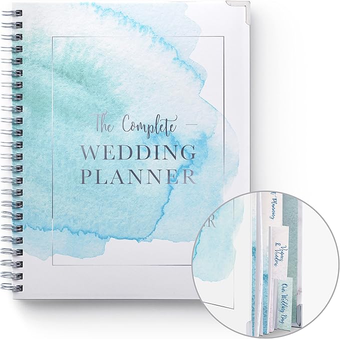 Your Perfect Day Wedding Planner Book and Organizer - Wedding Planner Book - Bridal Planning Binder with Countdown Calendar - Bride Gifts - (WATERCOLOR)