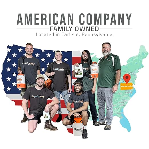 PetraMax Lockdown Sticky Mulch Glue (1 Gal) for Landscaping Bundle with HD101 1 Gallon Pump Garden Sprayer for Easy Hold Landscape