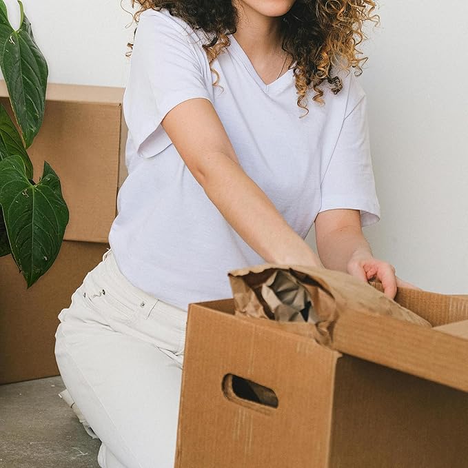 Elementree Brown Packing Paper Sheets for Moving & Shipping - 1500 Count (1375 Feet) - 14.5" x 11" Sheet Size - Sustainable Void Fill Packaging Made in the USA - Kraft Paper Thickness (00919)