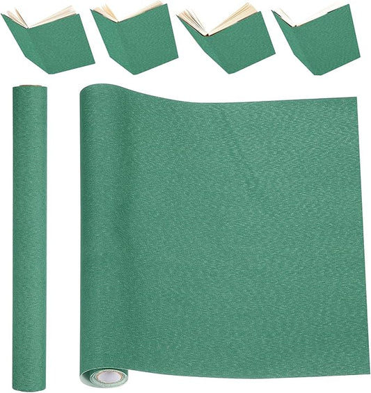 PATIKIL Book Binding Cloth, 51 x 11 Inches Book Cloth for Binding Repairing Fabric Surface Paper Backed Bookbinding Supplies, Dark Green