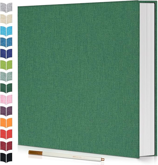 Photo Album Self Adhesive Scrapbook,Large Photo Book for 4x6,5x7,8x10 Pictures,DIY Album for Baby Wedding Family Travel Birthday,with Metallic Pen and Scraper