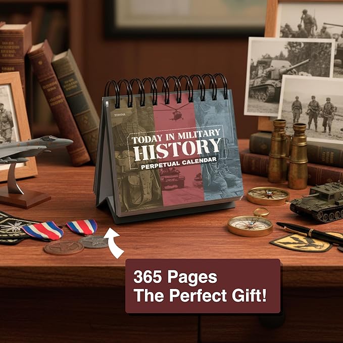 Today In Military History Calendar | Perpetual War History Calendar For The Military History Enthusiast, This Day In Amazing History Trivia Facts & Achievements | History Buff Gift Page A Day Box Calendar with Historical Info For Every Day of The Year