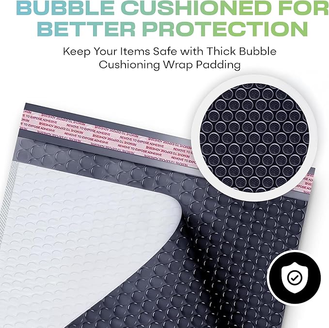 White Small Bubble Mailers 4x8 Inch #000 | Thick Padded Poly Bubble Mailer Envelopes | Waterproof Mailing Envelopes | 1000 Pack Bulk | Trading card sports Card Shipping