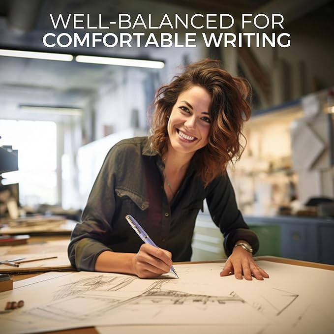 ZenZoi Elegant Pen and Pencil Metal, Retractable Luxury Ballpoint Pen & Mechanical Pencil 0.7 MM. Fancy, Quality Writing Set for Women, Men