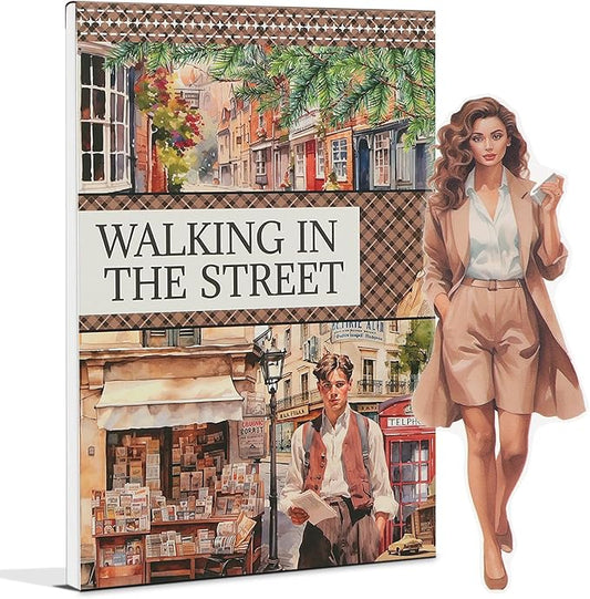 Snycler streetscape Theme Sticker Scrapbooking Supplies for Junk Journal, 20 Sheets PET Stickers - Vintage Journaling Stickers, Ephemera Sticker Book Pre Cut, Planner, Junk Journal Supplies