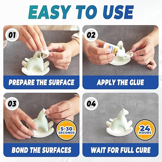 Super Glue Clear Liquid, Thin Strong CA Glue All Purpose for Plastic Ceramic Glass Metal Fletching Pottery Wood Shoes Rubber Crafts 3D Printed Parts, Instant Heavy Duty Cyanoacrylate Adhesives