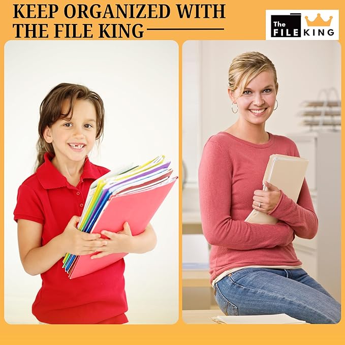 The File King Expanding File Wallet - Legal Size, 10 Redropes | USA Made | 5.25” Expandable File Folders | Redwell Folders Legal Size Wallets | Red Rope Expanding File Folder with Flap & Elastic Cord