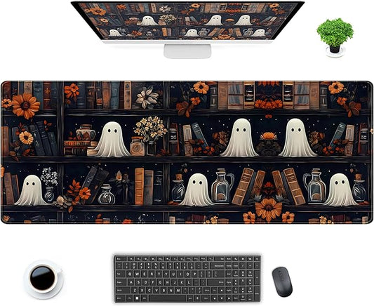 Kawaii Desk Mat Cute Gothic Desk Pad Anime Dark Academia Mouse Pad Gaming Mousepad XL Desk Matt for Desktop, Computer Laptop Keyboard and Mouse Mat for Women Office Decor Accessories 31.5x11.8 in