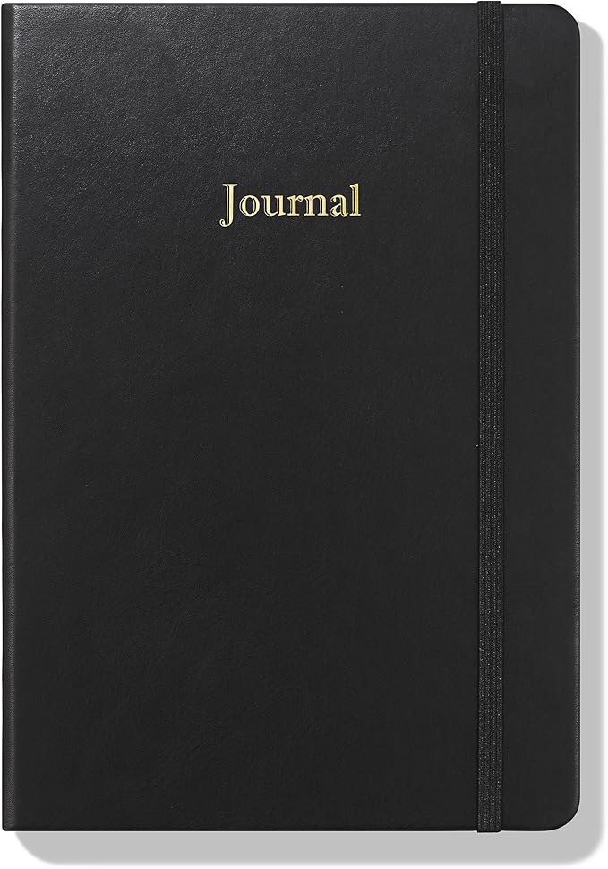 Wykeham's Executive 2026 Undated Daily Journal Planner – US Format – Customization Available (Black, 8.5"×5.5" - Undated)