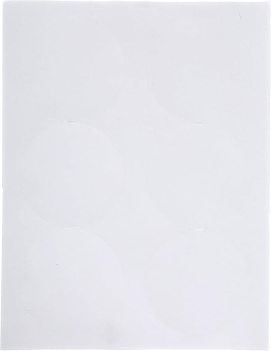 Compulabel Circular Labels for Laser and Inkjet Printers, 3 1/3-Inch Diameter, Permanent Adhesive, 6 Per Sheet, 100 Sheets Per Carton, White (311657)