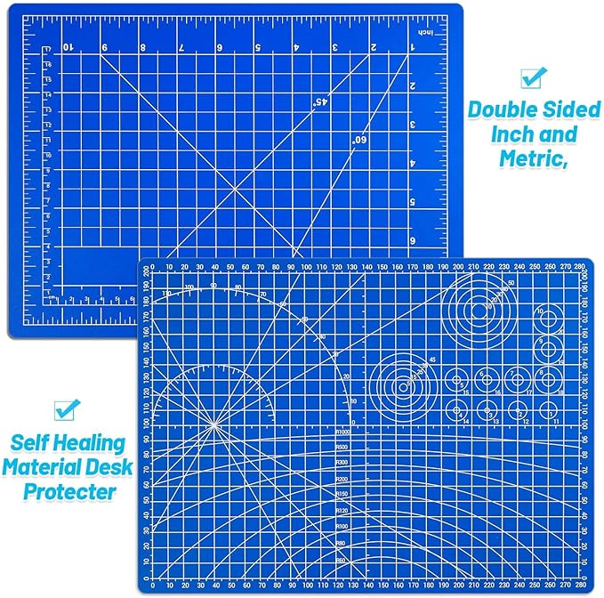 Anezus Exacto Knife Hobby Cutter with A4 Self Healing Cutting Mat Hobby Knife Set with 30 PCS Exacto Blades Precision Art Knife for Crafts Paper Scrapbooking Stencil