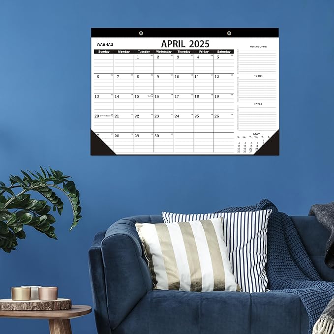 Desk Calendar 2025-2026,April 2025 to September 2026-Calendar 2025-2026 -18 Months,Desk Calendar 2025-2026 with to-do List,Thick Paper,17" x 12" For Planning.