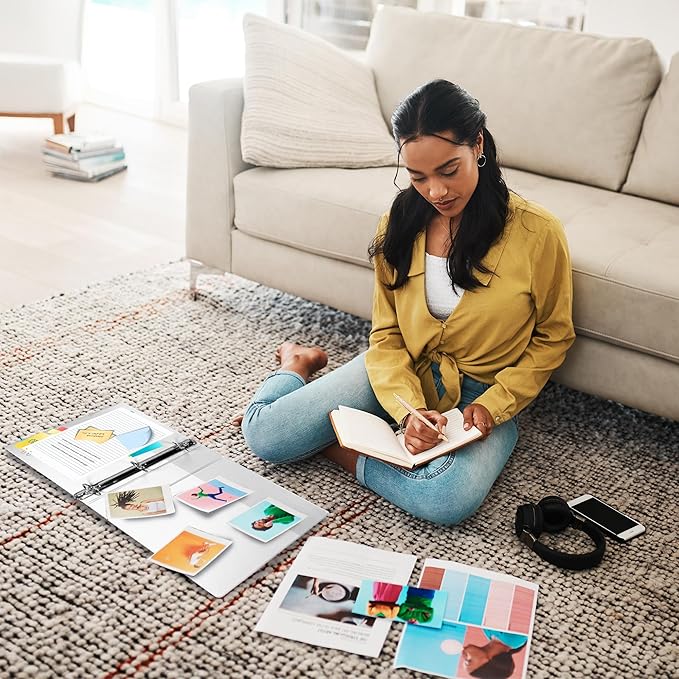 Samsill 1 Inch 3 Ring Binders, Made in USA, Economy Round Ring, Clear View Cover, 200 Sheet Capacity - for School, Home, Office - White, 24 Pack