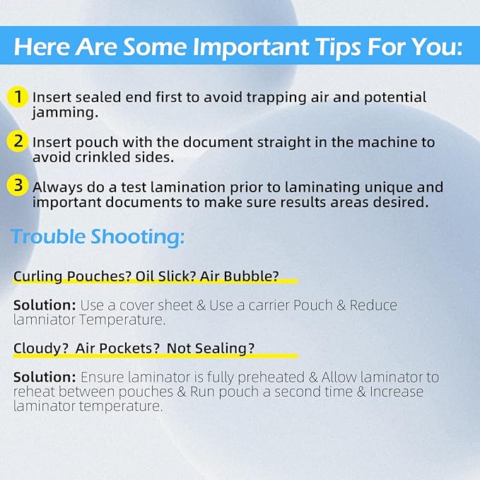 Uinkit 5Mil 100Pack Legal Size Laminating Sheets, 9X14.5-Inches Laminate Pouches, Extra Protector for Clear Photo Sticker Papers, Use in Office School Supplies with Thermal Laminator Machine