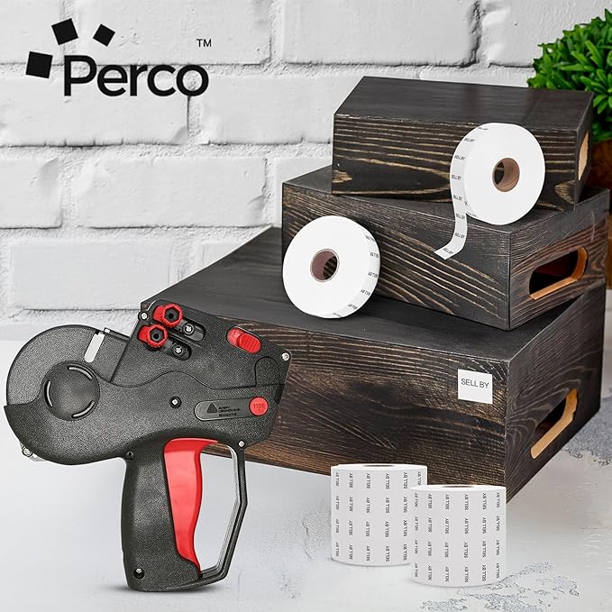 Perco Sell by Labels for Monarch 1136 Price Gun - 8 Rolls, 14,000 Marking Labels