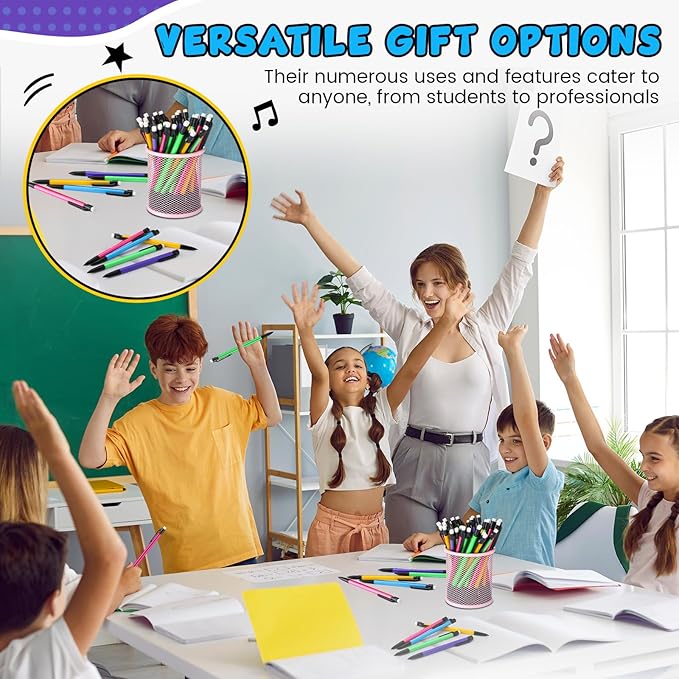 Colarr 400 Pieces Mechanical Pencils 0.7 mm with Eraser Pastel Art Pencils for Kid School Students Artist Writing Drawing Sketching