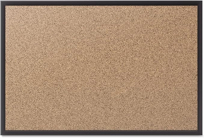 Quartet Cork Board, Bulletin Board, 8' x 4' Corkboard, Black Frame (2308B)