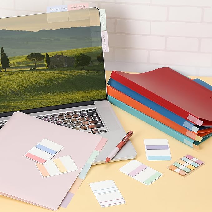 Mr. Pen- Sticky Index Tabs, 500 Pcs, 21 Sets, Colorful Sticky Tabs for Notebooks, Page Markers, Page Tabs for Binders, Page Tabs Sticky Tabs for Books, Notebook Tabs, Back to School Supplies