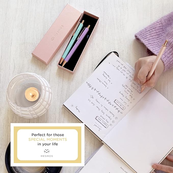 MESMOS Pastel Pens, Christian Gifts, Religious Gifts for Women, Bible No Bleed Through Cool Fancy Pens for Women, Nurse Journaling Cute Luxury Pretty Chic Nice Pen Set