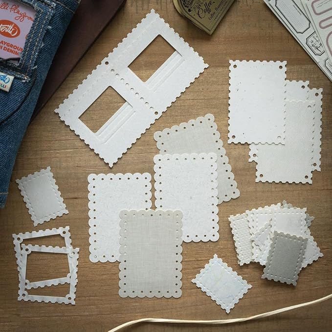 Vintage Scrapbook Paper Set, 144 PCS Textured Craft Paper Kit with Glue Tape for Journaling, Scrapbooking, DIY Crafts, and Art Supplies