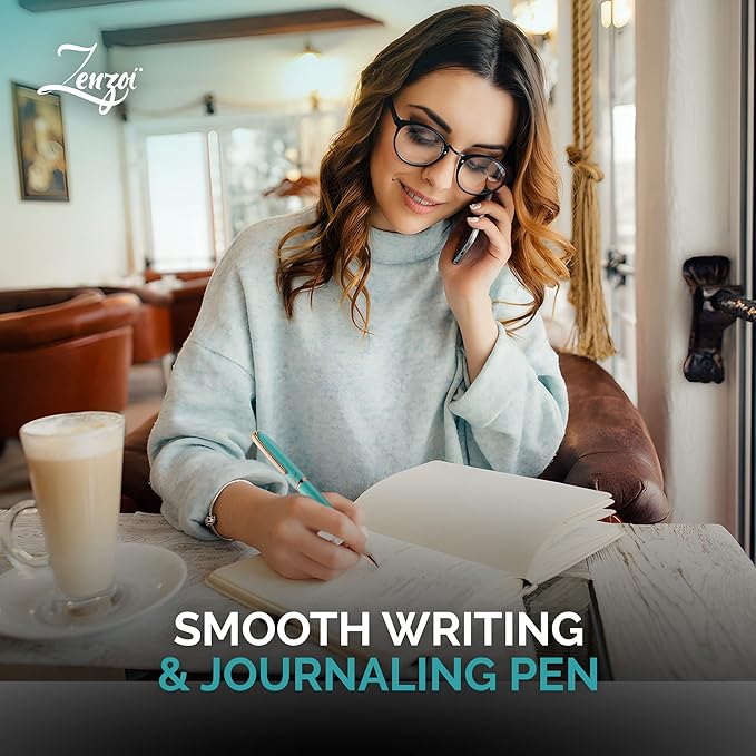 ZenZoi Turquoise Mechanical Pencil w/Schmidt 0.7 mm Twist Lead System. Elegant Full Metal Pencil for Sketching, Drawing, Drafting, Writing & Note Taking. Luxury Gift Box for Men or Women