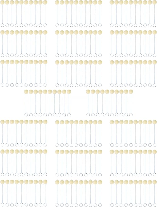 Wool Daubers Leather Dye Leather Tool Wool Balls Brush Leathercraft Tools and Supplies Leather Crafting Tools Leather Craft Sponge Daubers with Metal Handle for DIY Crafts Projects Shoe Polish (100)