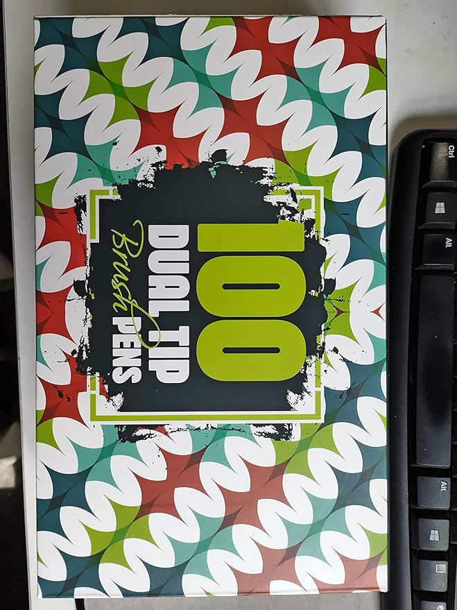 Mogyann Markers for Adult 100 Colors Dual Tip Pens with Fine and Brush Tip for Coloring and Calligraphy Drawing