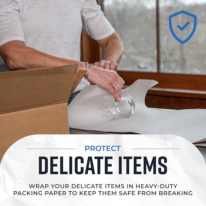 Bryco Goods 24" x 36" Newsprint Packing Paper Sheets for Moving | 320 Sheets | 20lb | Made in USA | Newspaper Paper | Must Have in Your Shipping Supplies