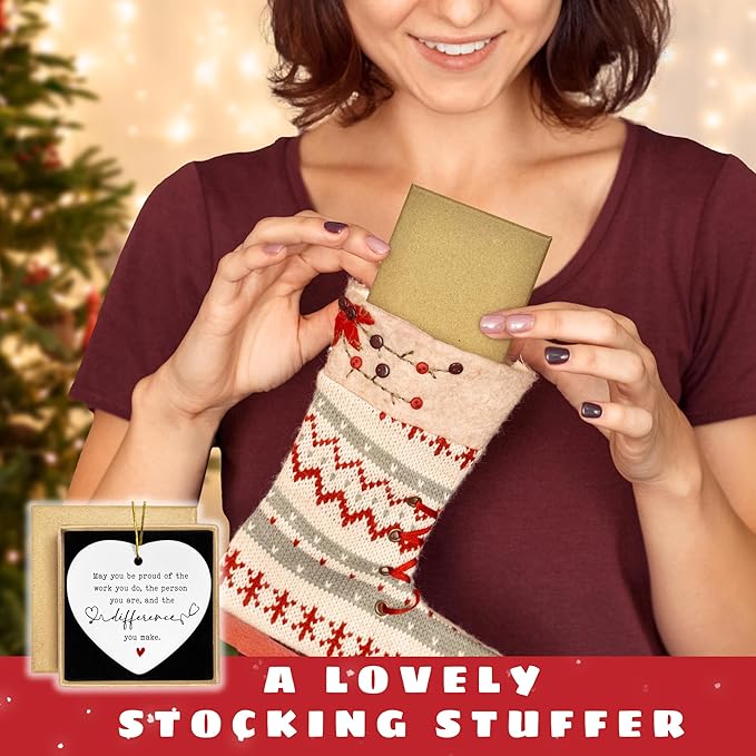 Nurse Gifts for Women - Nurses Week Gifts - Nurse Christmas Ornament - Nurses Rn Practitioner Gift for Women - Birthday, Appreciation, Graduation, Thank You Nursing Gift - Ceramic Ornament