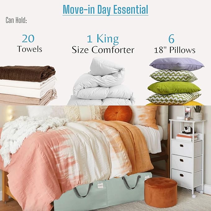 VENO 2 Pack Moving and Storage Bags, Heavy Duty, Alternative to Moving Boxes, Large Packing Totes Supplies for College Dorm Room with Zipper for Clothes, Wide Open Design (Shiny Light Green, 2 Pack)