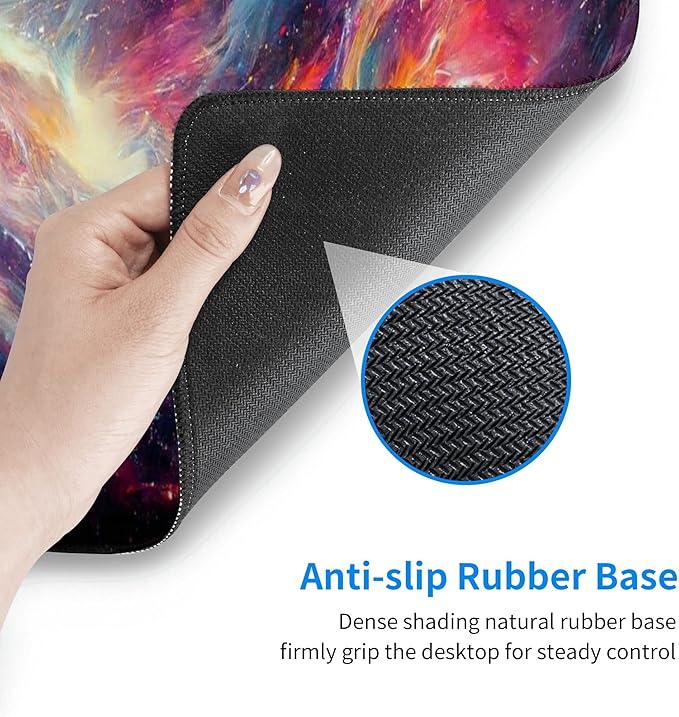 Galaxy Extended Big Mouse Pad Large,XL Gaming Mouse Pad Desk Pad,31.5x11.8inch Long Computer Keyboard Mouse Mat Mousepad with 3mm Non-Slip Base for Home Office Work