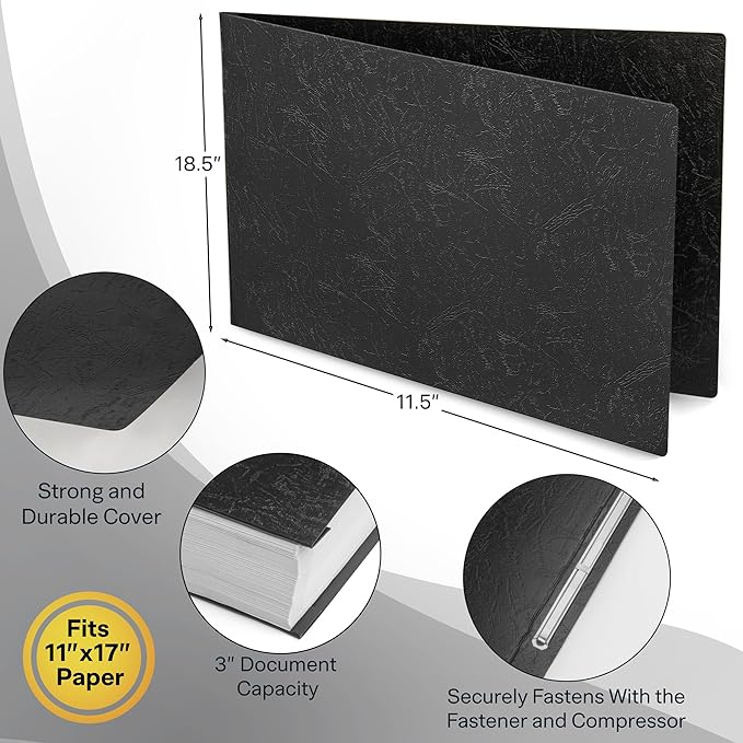Durable 11x17 Professional Compressed Fiberboard Report Covers – Pack of 10