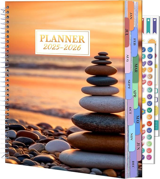 CAGIE Planner 2025-2026 for Women, July 2025-June 2026 Calendar Planners Weekly and Monthly 8.5 x 11 Large 25-26 Hourly Daily Yearly Academic Agenda with Stickers Hardcover